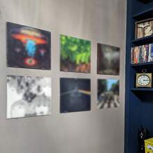 Bộ 18 giá đỡ đĩa than màu đen treo tường, giá trưng bày bìa album nhạc bằng acrylic trong suốt, giá đựng đĩa than tự dính dùng cho văn phòng và trang trí nhà cửa. - Nhiều màu - Xem 6