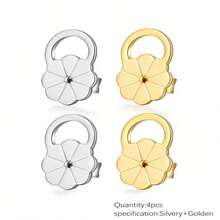 KMEOSCH Earring Backs For Droopy Ears, Adjustable Heavy Earrings Lifters Backs - Floral Pattern With Rings - View 9