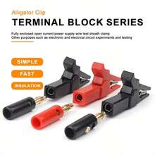 4pcs/Pack High Pressure Clamps, Banana Plug Test Clips