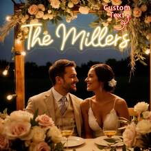 定制霓虹灯招牌，LED霓虹灯招牌，可定制房间装饰，5英寸-30英寸手工个性化霓虹灯名字招牌，结婚纪念日、父亲节、生日派对礼物，LED夜灯家居装饰 - singel lighting 1 - 查看 4