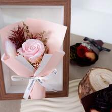 Boho Style Eternal Flower Small Bouquet Bouquets Bohemian Style Fall Flower Wedding Bouquets Bridal Bridesmaid Rustic Home Decor Valentine'S Day Souvenirs Mother's Day Wedding Decor - Pink - View 4