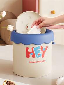 Hộp đựng cọ trang điểm dễ thương có nắp, hộp đựng đồ trang điểm mini, hộp đựng bút hình thùng rác Kawaii cho nhà bếp, phòng ngủ, phòng tắm, văn phòng, ký túc xá, bàn làm việc, phụ kiện trang trí nhà cửa. - Nhiều màu - Xem 5