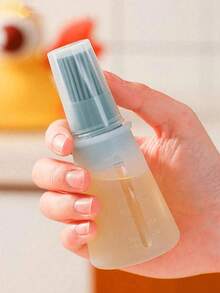 1pc Silicone Oil Brush With Oil Bottle, Heat-Resistant Bristles, Suitable For Air Fryer, Pancake, Baking And Grilling
