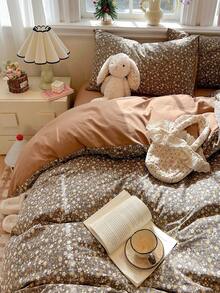 2026新款100%涤纶碎花被套三件套，含2个枕套和1个被套（不含床单） - 彩色 - 查看 3