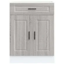 vidaXL Armadio da cucina Porto sonoma grigio bois d'ingénierie - Grigio - Visualizzare 4
