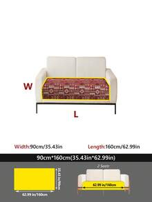1pc Vintage Bohemian Style Small Diamond Pattern Sofa Cushion, Chenille Jacquard Fabric, Suitable For 1-4 Seater Sofa, All Seasons, Machine Washable. - Multicolor - View 34