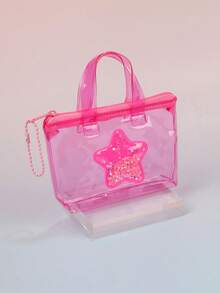 Girls' Fashion Star Glitter Mini Coin Purse, Transparent Jelly Storage Bag, Party Supplies Small Gift Pouch - Multicolor - View 12