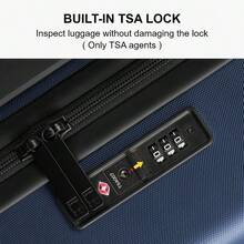LEVEL8 Textura Maletas de Viaje 20" Equipaje Cuadrado Maleta de Mano con Ruedas Spinner y Cerradura Tsa Azul - Multicolor - Ver 7