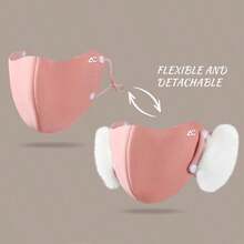 New Winter Warm Mask, 2-In-1 Detachable Face Cover, Fashionable Windproof, Velvet Material, Anti-Freeze Riding Ear Pads, Thickened Ear Protection For Autumn/Winter, Warm Mask, Detachable, Windproof And Cold-Proof, Thickened Mask, Suitable For Outdoor Use - Multicolor - View 14