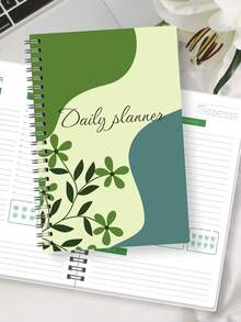 Trees 1本A5极简每日膳食计划笔记本，包含膳食、情绪追踪和笔记功能，106页，适用于学校、家庭和办公室的自我护理计划本