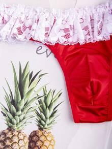 3-Piece Men's Thong, Glossy And Sexy Silky Thong Underwear, Lace Stitching, Suitable For Daily Use In All Seasons And Special Periods - 混合色 - 查看 6