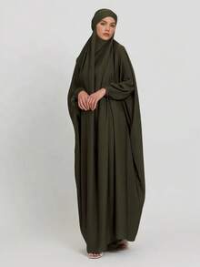 1pc Loose Design Hijab Khimar, High Privacy Top Quality Jilbab Muslim Women Prayer Headscarf, Islamic Clothing Khimar Abaya Prayer Jilbab - Multicolor - View 9