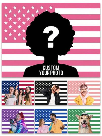 1pc Customized Personalized National Flag Tapestry, Customizable Flag, Can Customize Photos, For Birthday, Wedding, Valentine's Day, Room Decor, Party, Father/Mother's Day, Home Decor, Bedroom Aesthetics, Hanging Fabric For Student Dorm At Start Of School Year