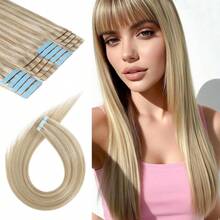 20Pcs #60 Blond Tape In Human Hair Straight Extensions For Women Remy Human Hair Tape In Hair Extensions 50g