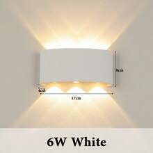 2pcs Modern LED Wall Lights, Indoor/Outdoor Waterproof Wall Lamps, IP65, Aluminum/Plastic Wall Sconces, 110V/220V, 2W/4W/6W/8W/10W, 3000K Warm White, Suitable For Bedroom, Living Room, Kitchen, Balcony, Hallway, Garden, Park, Garage - LED Wall Light - View 26