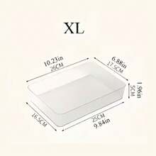 1pc Transparent Drawer Makeup Organizer Box, Stationery Storage, Divided Vanity Desk Skincare Organizer, Fragrance-Free Plastic Cosmetic Storage Box, Multi-Function Drawer Divider, Teacher Gift, Kitchen, Holiday, Graduation, Storage Box - Clear - View 13