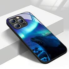 Diseño de Cielo Estrellado Aurora Compatible con iPhone 16 Pro Max/16 Pro/16 Plus, 15 Pro Max/15 Pro/15 Plus, 14 Pro Max/14 Plus/14 Pro/14, 13 Pro Max/13 Pro/13, 12 Pro Max/1639 Pro.Esta funda para teléfono cuenta con vidrio mate resistente a caídas y una cubierta suave a prueba de golpes. - Colores mixtos - Ver 1