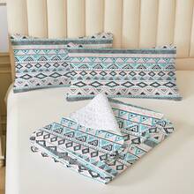 2/3件套床上用品（1个床罩+1/2个枕套），数码印花，柔软舒适，波西米亚风格，适合酒店、卧室、宿舍，四季皆宜 - 彩色 - 查看 4