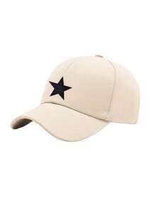 1顶适合3-8岁儿童的黑色星星图案刺绣遮阳帽棒球帽，男女童通用，卡车帽款式，Y2K风格，可调节，适合远足、旅行和返校季。 - 彩色 - 查看 14