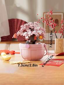 Creative Assemble Bonsai Tree Building Blocks Series, Colorful Box Packaging, Ideal Gift For Birthday, Holiday, Office & Home Decor, Stress Relief Therapeutic Puzzle Toy - Multicolor - View 13