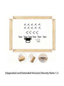 一套DIY木框套装，尺寸40*60厘米/15.75*23.62英寸，可选尺寸：30x40厘米、25x35厘米、35x55厘米、35x45厘米、40x50厘米，松木制成，适用于油画、墙面艺术、钻石画、绘画练习等。