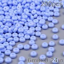 200颗彩色算盘珠，玻璃轮珠，适用于DIY工艺品和珠宝制作