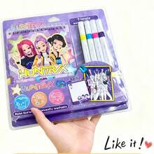 1本新款女性团体笔记本，Kpop迷你螺旋笔记本，绘画笔记本，学生个人日记本，便携式会计笔记本。“多种款式可选” - 彩色 - 查看 3