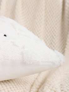 1pc/2pcs Easter Bunny Decorative Throw Pillow Cover, Plush Quilted Embroidered, For Living Room Bedroom Sofa, Holiday Gift, Spring/Summer