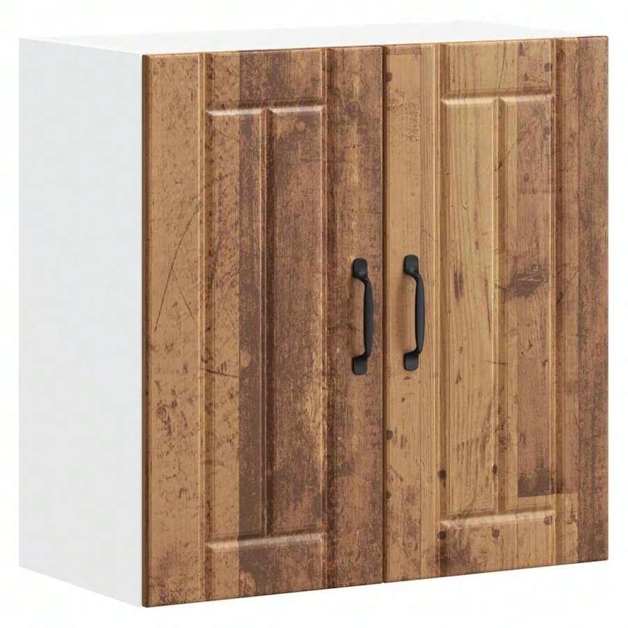 vidaXL Lucca Küchenwandschrank, Altholz, Holzwerkstoff - Braun - Übersicht 1