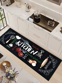 DAJIANG 1 tấm thảm chùi chân, thảm chống trượt cho nhà bếp, thảm phong cách tối giản thoải mái, thảm dài cho nhà bếp/hành lang, thích hợp cho phòng tắm, nhà bếp, ngoài trời, trong nhà, hành lang, phòng ngủ, phòng khách, có thể giặt máy, phụ kiện nhà bếp, thảm có thể giặt, thảm trải cửa/thảm tiền sảnh dễ vệ sinh. - Nhiều màu - Xem 3