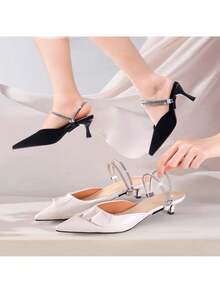 1 Pair Removable, No-Installation High Heel Anti-Slip Laces, Anti-Loose High Heel Ankle Straps, Self-Adhesive High Heel Decorative Straps,Shoe,Spring Summer Picks,Brides Maid Gifts,Room,Bedroom Deccor,Bedroom Deccor,Beach,Travel,For Men,For Women,Vacation - Diamond - View 3