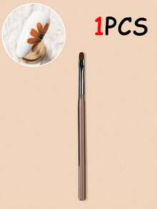 3pcs Acrylic Nail Art Brush Set, Including Painting Brush, UV Gel Brush, Building Rope Brush, Sweeping Brush And Acrylic Long Rod - Coffee Brown - View 9