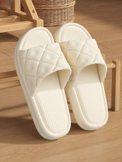 2026 Summer New Women's Plaid Design Breathable Quick-Dry Non-Slip Waterproof Fashionable Elevated 2cm Slippers, Unisex Couples Soft Comfortable Massage, Women's Summer Slippers, Men's Summer Slippers, Suitable For Bathroom, Bedroom/Outdoor, Daily Wear, Back To School Season