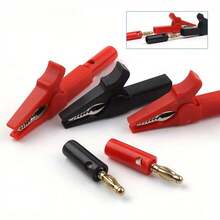 4pcs/Pack High Pressure Clamps, Banana Plug Test Clips