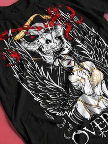 Albedo Overlord Tshirt, Anime Overlord Character, Demon Girl, Succubus, Ainz Ooal Gown, Momonga, Tomb Of Nazarick, Anime Streetw (2) - màu đen - Xem 1