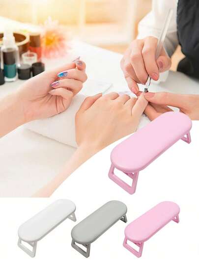 Đệm kê tay gấp gọn di động - Mềm mại, nhẹ và dễ mang theo, cầm nắm chắc chắn, dụng cụ dành cho tiệm làm móng và thẩm mỹ viện, dụng cụ chăm sóc chân cho kỹ thuật viên làm móng.