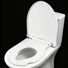 2-In-1 Parent-Child Toilet Seat Lid, Integrated Soft-Close Child Toilet Seat For Toddlers, PP Material With Quick-Release Design For Easy Cleaning, Universal Fit For Most Standard Round/Oval Toilets, Hygienic & Family-Friendly Dual-Size Toilet Cover - White - View 1