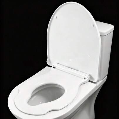 2-In-1 Parent-Child Toilet Seat Lid, Integrated Soft-Close Child Toilet Seat For Toddlers, PP Material With Quick-Release Design For Easy Cleaning, Universal Fit For Most Standard Round/Oval Toilets, Hygienic & Family-Friendly Dual-Size Toilet Cover