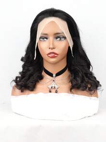 180 Density Body Wave Human Hair Wig 13x4 Frontal Lace Wig 16 Inch Body Wave Lace Front Wigs Human Hair Pre Plucked Bob Wigs For Women Party Body Wave Transparent Brazilian Virgin Human Hair Wigs 13x4 Lace Front Wigs Human Hair - SNatural - View 7