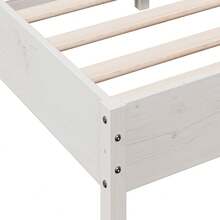 vidaXL Cadre de lit sans matelas blanc 90x200 cm bois de pin massif - Bianco - Visualizzare 7