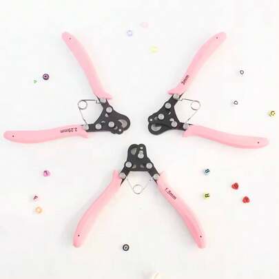 1 Set Curved Pliers Kit & Jewelry Making Tools - 1.5/2.25/3mm Professional Coiling Pliers For 18-26 Gauge Craft Wire, Includes Wire Straightener And Jewelry Saw Frame With Blade, For DIY Beaded Earrings & Bracelet Making (Please Select Option Based On Image)