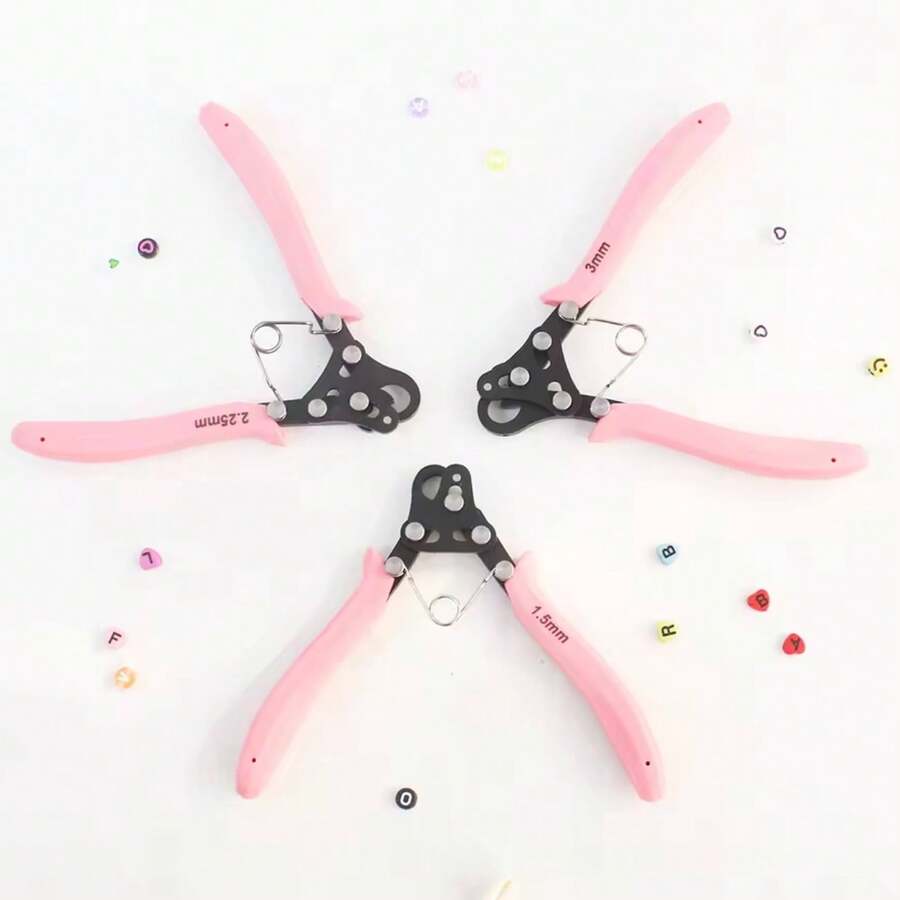 1 Set Curved Pliers Kit & Jewelry Making Tools - 1.5/2.25/3mm Professional Coiling Pliers For 18-26 Gauge Craft Wire, Includes Wire Straightener And Jewelry Saw Frame With Blade, For DIY Beaded Earrings & Bracelet Making (Please Select Option Based On Image)