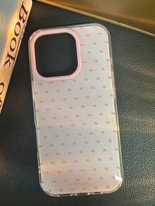 Niche Ins Polka Dot Cute Camera Pattern Phone Case Compatible With Apple 16/17 Pro Max/ 15 Pro, Women's Full Coverage Anti-Drop Protective Cover Compatible With IPhone 14/13 - Pink - View 14