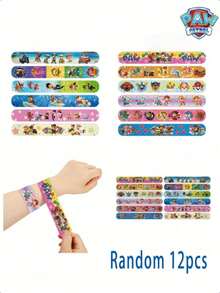 12pcs/24pcs Random Paw Patrol Cute Cartoon Character Slap Bracelet, Suitable For Parties, Rewards, Holidays, New Year, Daily Wear - Multicolor - View 8