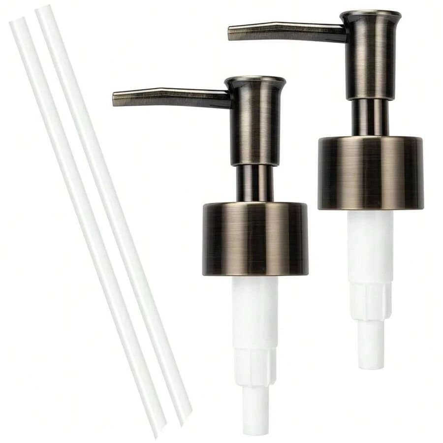Plastic Soap Dispenser Pump Replacement For Standard 28/400 Thread Size For Your Lotion Or Dish Soap Refill Dispenser Kitchen Bathroom 2 Pack(Bronze) - 銅色 - 查看 1