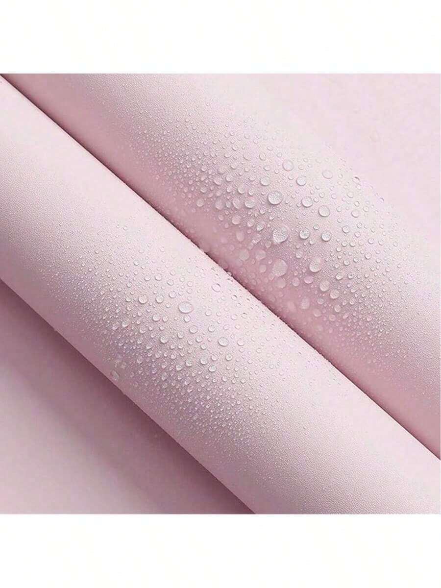 1卷加厚防水自粘墙纸 - 易撕易贴，经久耐用，防油，可移除墙贴，适用于卧室和橱柜装饰 - 淺粉色 - 查看 1