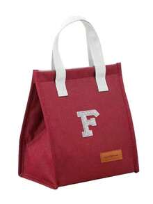 1pc A-Z Letter Large Capacity Hook And Loop Sealed Travel Portable Lunch Bag, Handbag, Outdoor Insulated Lunch Box Bag, Suitable For Work, Office, School, Waterproof, Keeps Food Fresh And Warm, Aluminum Foil Insulation Container, Suitable For Outdoor Dining, Work , Home, Restaurant, Beverages, Candy, Fruit, Pastries, Snacks, Nuts, Lunch Bag - Multicolor - View 77