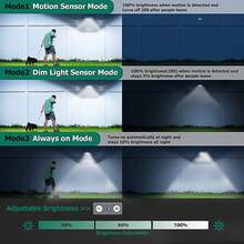 1pc/2pcs Solar Powered Panel With 122 LED Lights, Provides Bright White Outdoor Lighting. It Has 3 Mode Switches And IP65 Waterproof Rating. Suitable For Lighting From Dusk To Dawn, As Well As Halloween, Christmas, Corridor Lighting And More. - White Light - View 10