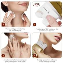 Hoygi BUY 3, GET 1FREE! AH-8 Firming Neck Cream,Firming Neck Cream For Crepey Skin Body Care Comfort,Moisturizing, Tightening Skin Repair,Roller Design For Double Chin Reduce - BUY 3, GET 1FREE! - 查看 7