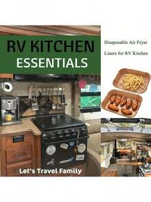 200-Piece Pack Of Disposable Air Fryer Paper Mats, Rectangular Kitchen Accessories, Non-Stick Baking Paper, Suitable For Double-Sided Air Fryers, Air Fryer Accessories, Oil-Proof And Waterproof Air Fryer Paper Mats. - Khaki - View 9